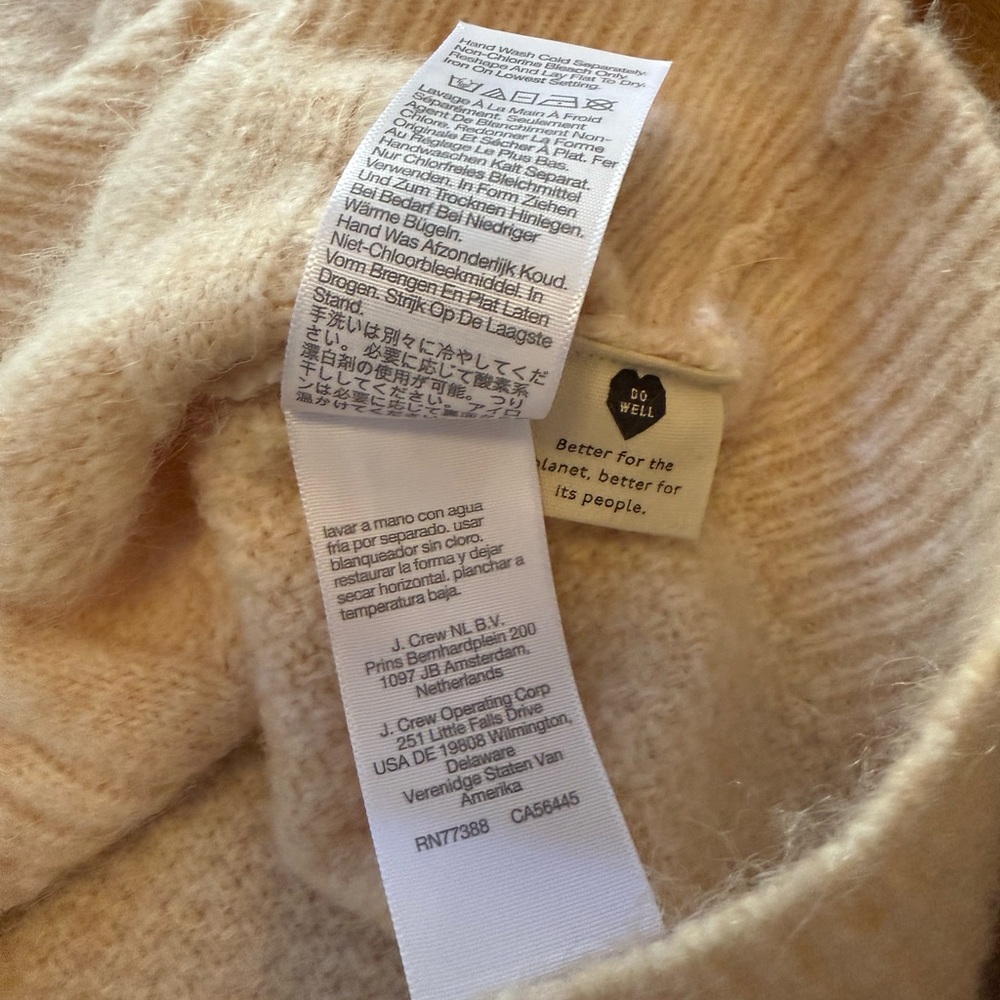 Madewell Havener Cable Pullover Sweater Heather Powder NWOT Crew Neck Size XS - Picture 11 of 13